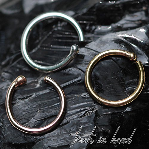 Solid 10k Gold 8mm Ball End Nose Ring 24 Gauge
