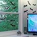 Prextex 9-Inch PVC Peel and Stick Spooky Bat Wall Stickers, Set of 18