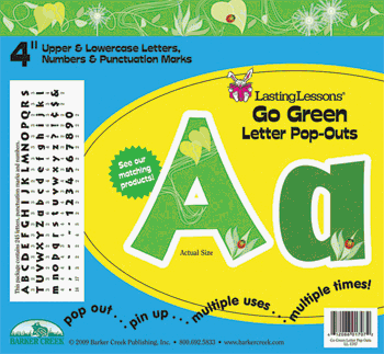 GO GREEN LETTER POP-OUTS