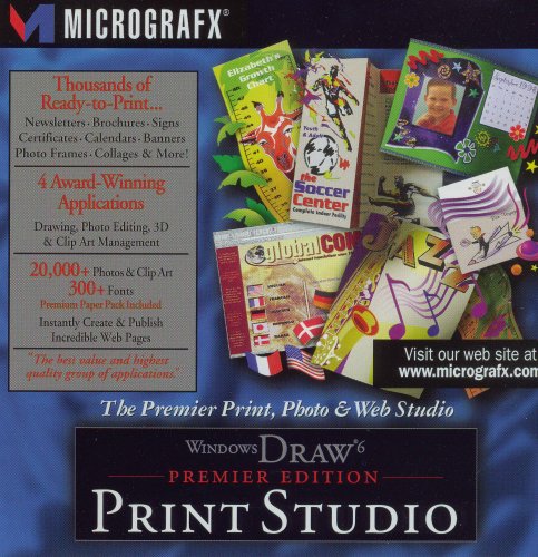 WINDOWS DRAW 6 PRINT STUDIO PREMIER EDITION BY MICROGRAFX