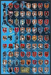 Star Wars Clone Wars Characters Compilation Poster Dry Mounted Wood Framed, 2.