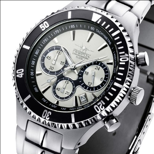 FIREFOX Herrenuhr SILVER SURFER Chronograph FFS13-104 silber