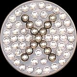 Bella Crystal Collection Initial X Ball Marker Hat Clip