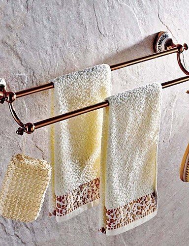 LI Neoclassical Rose Gold Wall Mounted Towel Bars