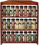 McCormick Gourmet Spice Rack, Three Tier Wood, 24-Count