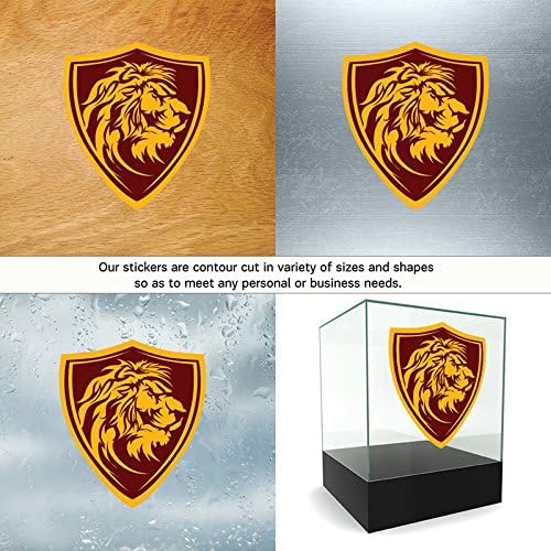 Vinyl Stickers Decals Vinyl Lion Design Door Garage home window animal patch wallpaper barbarian (12 X 10,4 Inches) Fully Waterproof Printed vinyl sticker