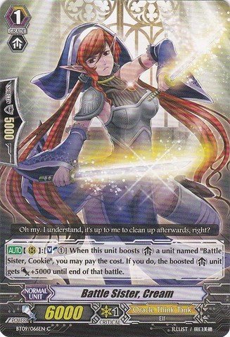 Cardfight!! Vanguard TCG - Battle Sister, Cream (BT09/066EN) - Booster Set 9: Clash of the Knights & Dragons