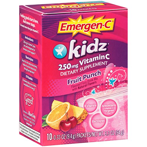 Emergen-C Kidz Dietary Supplement with 250mg Vitamin C (Fruit Punch Flavor, 10-Count 0.33 oz. Packets) Emergen-C Kidz Dietary Supplement with 250mg Vitamin C (Fruit Punch Flavor, 10-Count 0.33 oz. Packets)