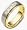 18 Karat Yellow Gold & Titanium 7mm Princess Cut Diamond Wedding Band - 4