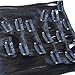 Ali Queen 6A Grade Clip In Human Hair 7pcs/set Brazilian Virgin Hair 15''/16''/18''/20''/22'' 5 Colors 70G & 100G Hair Extension + 1pcs Plait