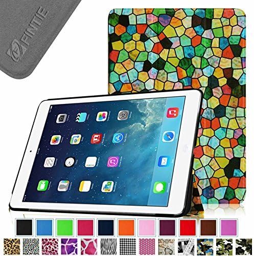 [New Release] Fintie iPad Air SmartShell Case - Stained Glass Mosaic Style Ultra Slim Lightweight Stand (with Smart Cover Auto Wake / Sleep) - Black Color: Z-Stained Glass Black Size: SmartShell Case PC, Personal Computer