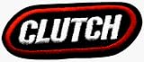 Clutch - Red, Black & White Oval Logo - Embroidered Iron On or Sew On Patch