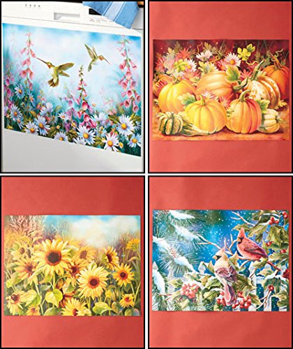 Set of 4 Seasonal Dishwasher Magnets