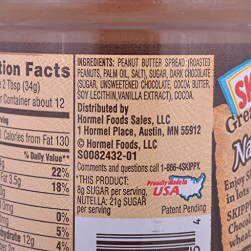 Skippy Natural Peanut Butter Spread Dark Chocolate Creamy Food