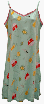 RocketWear Women's Spa Seafoam Print Cotton Knit Chemise/Nightgown