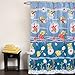 SpongeBob SquarePants Underwater Frenzy 70-by-72-Inch Vinyl Shower Curtain