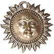Sun Wall Sculpture Brass Collectibles Dia 6 inches
