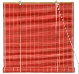Bamboo Roll Up Blinds - Red- 36W