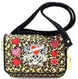 Ed Hardy Dakota Black & Brown Leopard Print Crossbody Messenger Bag 61UmZa2XXtL. SL160 ED HARDY by Christian Audigier Emma Faux Leather Python Tattoo Handbag Purse Tote Bag Reviews