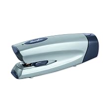 Swingline Cordless Rechargeable Electric Stapler, 20 Sheets, Silver (S7048201)