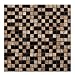Emperador Light (Cedar) & Negro Marquina (Black) Marble 5/8 X 5/8 Polished Calabria Mixed Mosaic Til