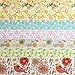 Crafty Rabbit Premium Washi Tape | Floral Set of 7 | Decorative Masking Tape Rolls | Pink Yellow Green Blue