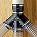 Dust Right 4'' Rubber Union for Dust Collection w/Pair of Clamps - Hose Coupler Eliminate Flimsy Duct Tape Connections - Dust Collector Flexible Rubber Unions Makes Airtight Seal - Hose Clamp
