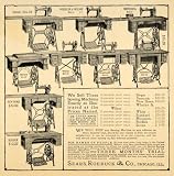 1903 Ad Sewing Machines Sears Drop Head Needle 5-Drawer - Original Print Ad