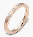 18 Karat Rose Gold Stackable Diamond Band Ring