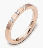14 Karat Rose Gold Stackable Diamond Band Ring