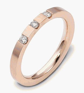 18 Karat Rose Gold Stackable Diamond Band Ring