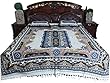 Indian Bedding Authentic Handloom Cotton Bedspread Galicha Print Bedcover with Pillocases