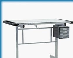 Studio Designs Vision Craft Station ( Silver/Blue Glass) 10053