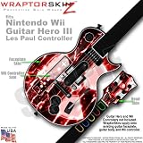 Radioactive Red Skin fits Wii Guitar Hero III (3) Les Paul Controller (GUITAR NOT INCLUDED) by WraptorSkinz TM