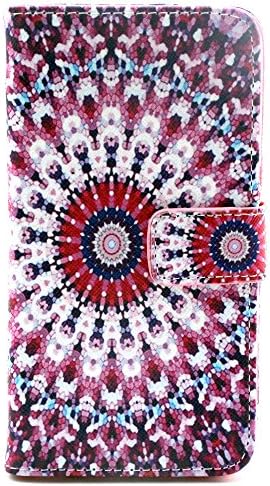 Galaxy S6 Case,Flower Printed Pattern Leather Wallet Flip Protective Skin Case Cover with Credit Card Holder For Samsung Galaxy S6 + Free Cleaning Cloth As a Gift,Not Fit For Samsung Galaxy S6 Edge