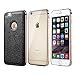 Fintie iPhone 6S Case, [AluFlex Series] Aluminum + TPU Dual Layer Hybrid Bumper with 2 Interchangeable Leather & Transparent Hard Protective Back Covers for iPhone 6 6S, Black Leather + Crystal Clear
