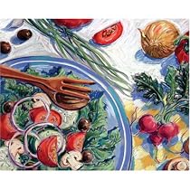 Magic Slice Non-Slip Flexible Cutting Board, Gourmet Size 12" x 15", Salad Bowl by Barbara Maslen