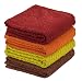DecorRack 100% Cotton Kitchen Towels 15x25 in, Rustic Set (Pack of 4)