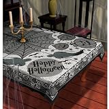 Midnight Lace Fabric Tablecloth