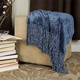 Illumina Chenille Indigo Blue Throw