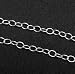 12 inches .925 Sterling Silver Bead 2207 Oval Ring Cable Link Footage Chain/Findings/Bright