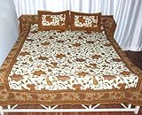 Cotton bed sheet Bedspread with Pillow Covers (Size: 86 X 106 Inches)