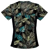 Cherokee Uniforms Flexibles Lief V-neck Scrub Top with Side Panels (Small)