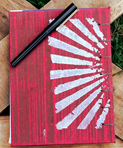 Red Denim Coptic Bound Journal