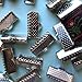 13mm or 1/2 inch Ribbon Clamp Crimps with Loop -- Silver