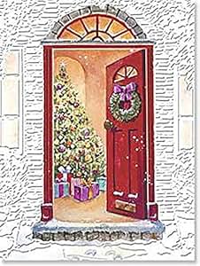 Amazon.com : Leaning Tree Boxed Christmas Cards - Seasons Greetings : Office Products