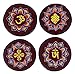 Tibetan Velvet Embroidered Small Singing Bowl Cushion HIndu OM