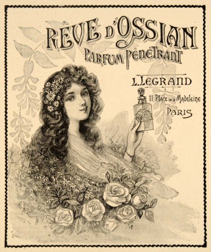 1906 French Ad Reve d'Ossian Parfum Legrand Art Nouveau - Original Print Ad
