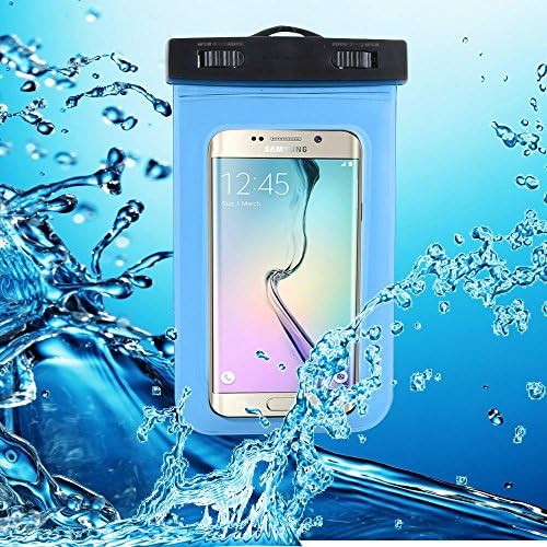 Galaxy S6 / Galaxy S6 Edge Waterproof Case, Powertrue Samsung Galaxy S6 / S6 Edge Waterproof Case Bag Pouch with Neck Strap for Samsung Galaxy S6 / S6 Edge S5 S4 S3 Note 4 Note 3 Note 2 Note Edge,htc One M9 M8 M7, Apple Iphone 6 6 Plus 5s 5c 5 4s 4, Lg G2 G3 Nexus 5 4, Sony Xperia Z1, Z2, Nokia Lumia 520 630, Moto G X E - [Ipx8 Certified to 100 Feet],protect Your Phone While Water Diving, Snorkeling, Kayaking, Boating. (Blue)