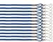 Champion Sports Nylon Lanyards with J-Hook Clip, Black - 12 Pack (Poly Bag)
